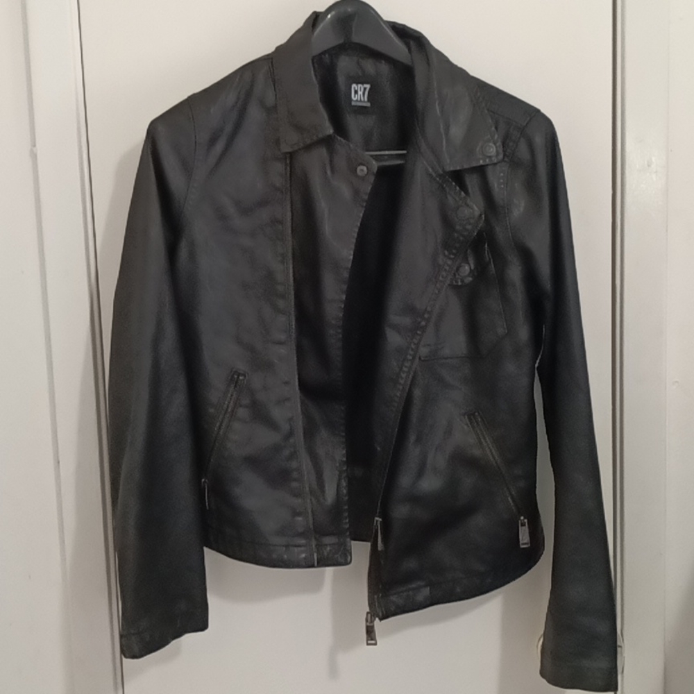 CR7 XS Leather Jacket